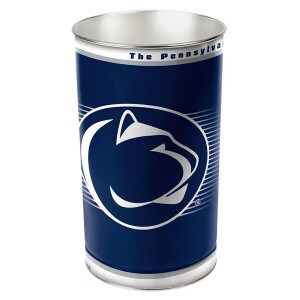 metal wastebasket Penn State Athletic Logo